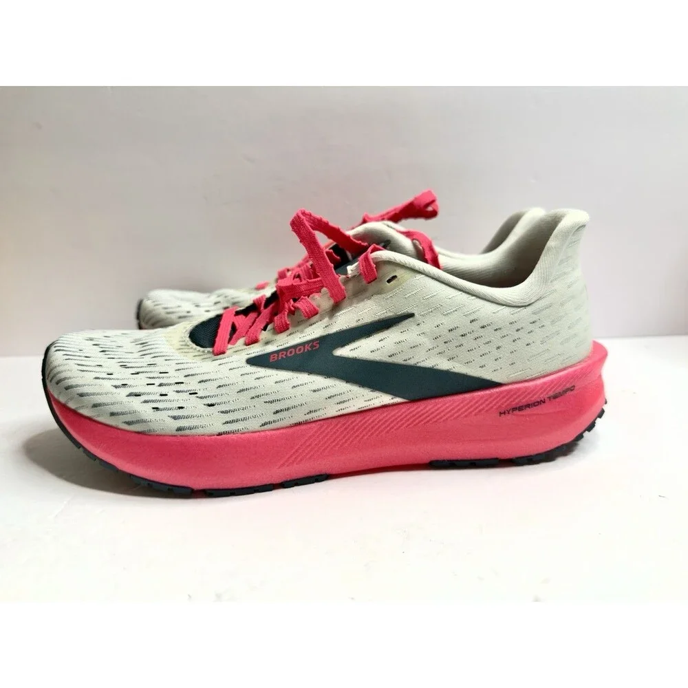 Brooks Hyperion Tempo Running Shoes Womens Sz 9.5 Gray Coral 1203281B110